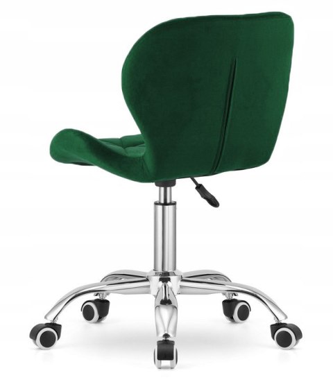 Krzesło obrotowe VASTO OFFICE VELVET FOREST GREEN SILVER