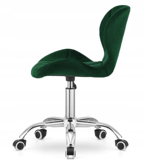 Krzesło obrotowe VASTO OFFICE VELVET FOREST GREEN SILVER