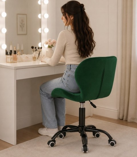 Krzesło obrotowe VASTO OFFICE VELVET FOREST GREEN SMOKE