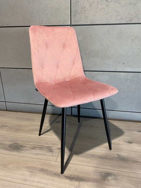 Krzesło tapicerowane BORGO VELVET PINK SMOKE