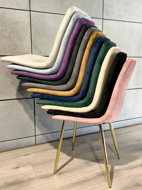 Krzesło tapicerowane BORGO VELVET PINK SMOKE