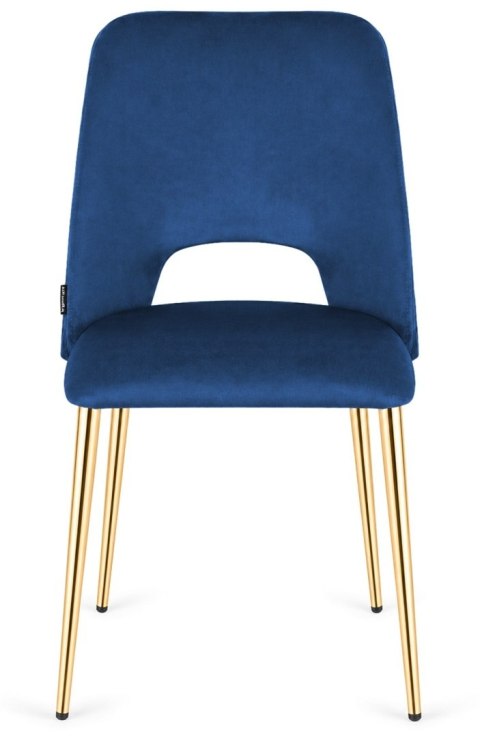 Krzesło tapicerowane GOTI BLUE VELVET GOLD