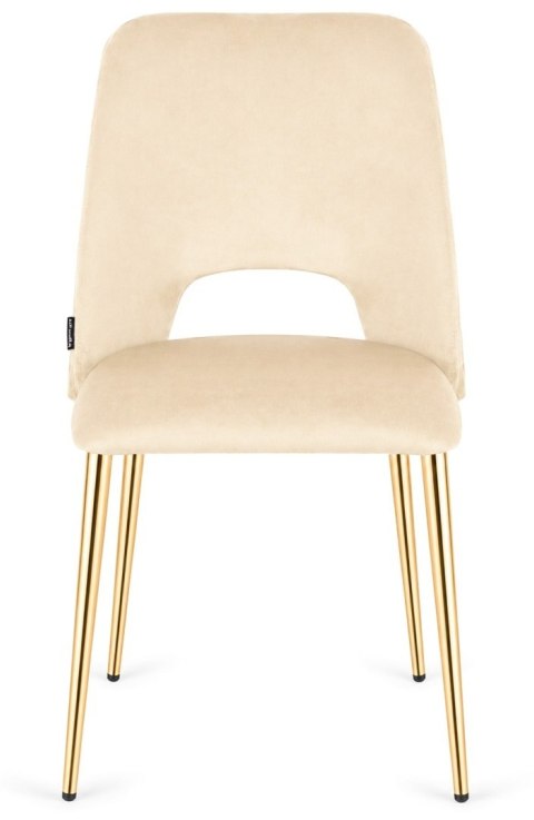 Krzesło tapicerowane GOTI CREAM VELVET GOLD